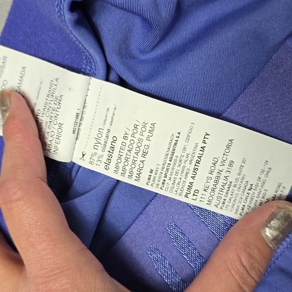 Puma purple lavender cropped leggings women's size large - Picture 6 of 8